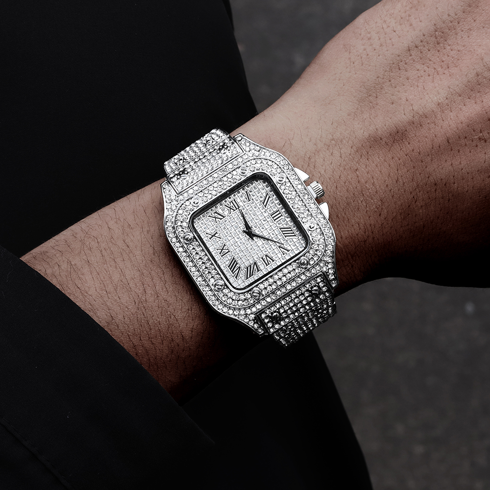New Punk Men Watch Iced Out Di - đánh giá và giá Jewelry Watches Men