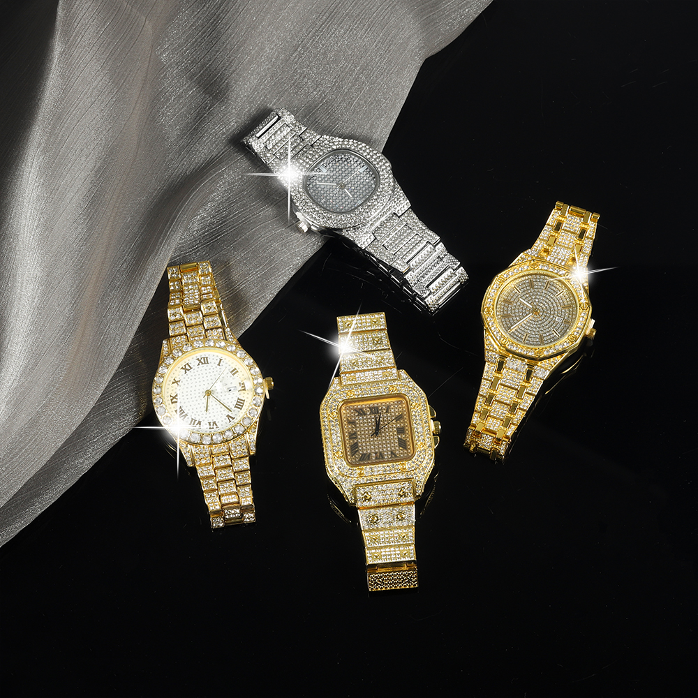 New Punk Men Watch Iced Out Di - đánh giá và giá Jewelry Watches Men