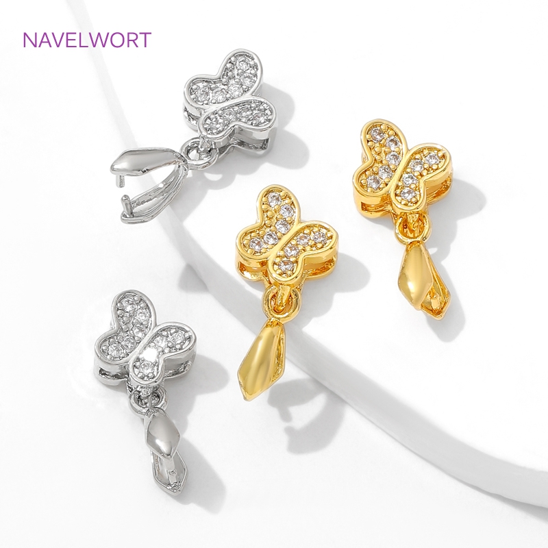 Brass Pinch Bails 18K Gold Pla - đánh giá và giá Butterfly Pendant Necklace