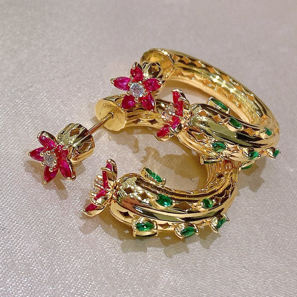 925 Silver Lab Red Corundum Gr - đánh giá và giá Cuff Bangle Bracelet